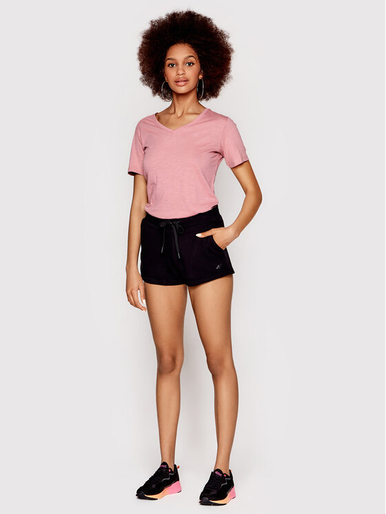 4F 4F T-Shirt H4L22-TSD352 Różowy Regular Fit