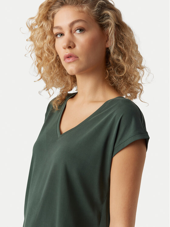 Vero Moda Vero Moda Marškinėliai Filli 10247666 Žalia Regular Fit