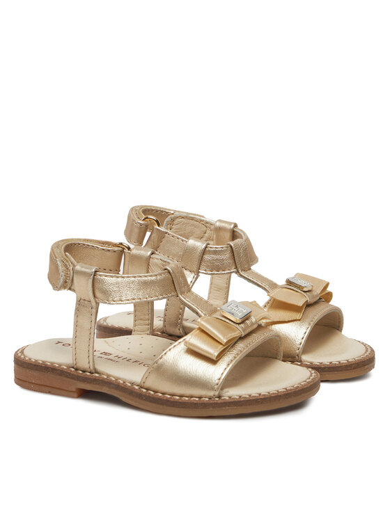 Tommy Hilfiger Tommy Hilfiger Sandały Sandalo T1A2-33940-0220 M Złoty
