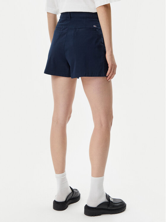 Tommy Jeans Tommy Jeans Szorty materiałowe Claire DW0DW21643 Granatowy Regular Fit
