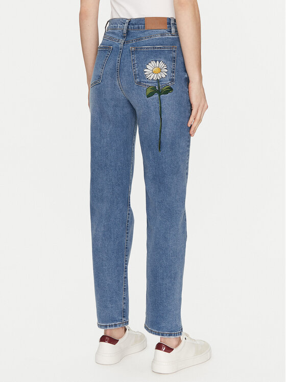 Desigual Desigual Džínsy Aike 24WWDD16 Modrá Straight Fit