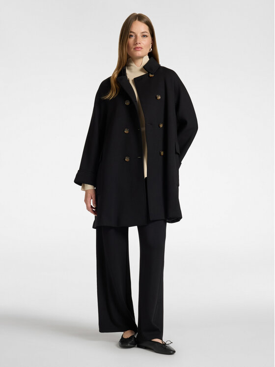 Elena Mirò Elena Mirò Płaszcz zimowy 8017P000079N033 Czarny Boxy Fit
