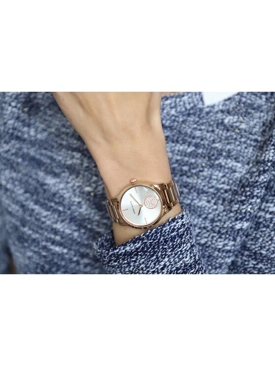 Anne Klein Anne Klein Zegarek AK-3416SVRG Różowe złoto