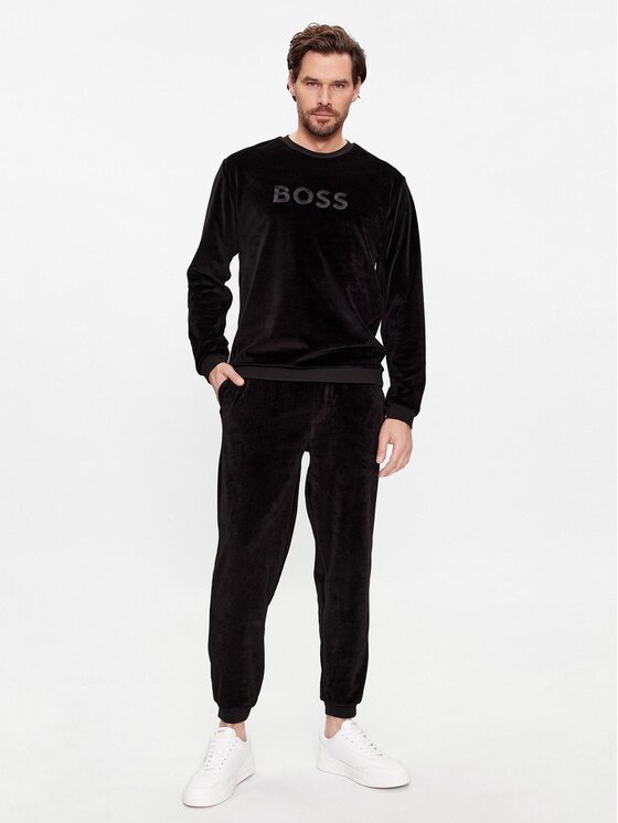 Boss Teplákové kalhoty Velour 50485849 Černá Regular Fit | Modivo.cz