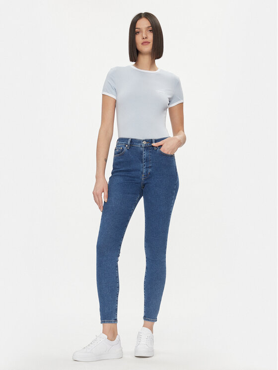 Tommy Jeans Tommy Jeans Jeans hlače Sylvia DW0DW17147 Modra Skinny Fit