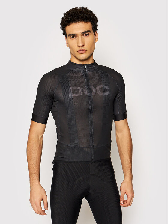 POC POC Cyklistické tričko Essential Road Logo 58131 Černá Slim Fit