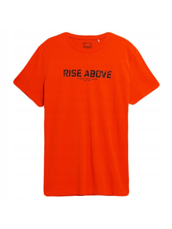 4F 4F T-Shirt TTSHM488 Czerwony Comfortable Fit