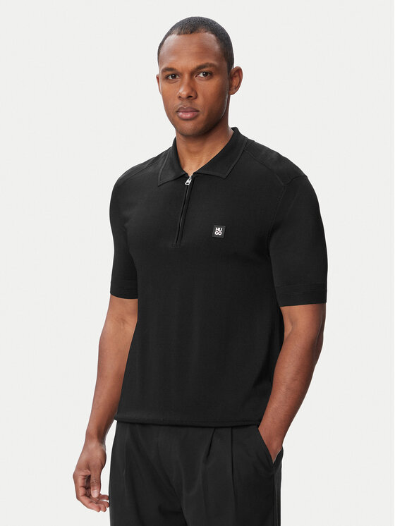 HUGO Tricou polo Sayfong-5 50564234 Negru Regular Fit