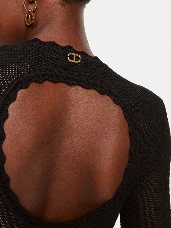 TWINSET TWINSET Φόρεμα υφασμάτινο 242TP3050 Μαύρο Regular Fit