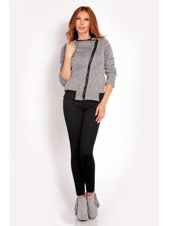 Awama Awama Dámská bunda L007 Šedá Basic Fit