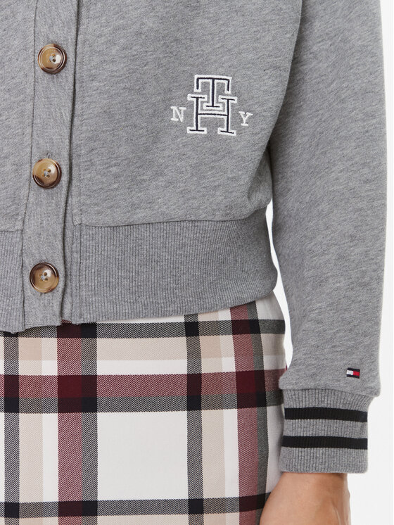 Tommy Hilfiger Tommy Hilfiger Kardigan Varsity WW0WW39141 Szary Regular Fit