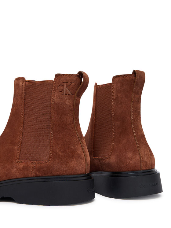 Calvin Klein Calvin Klein Sztyblety Combat Ess Chelsea Boot Su YM0YM01372 Brązowy