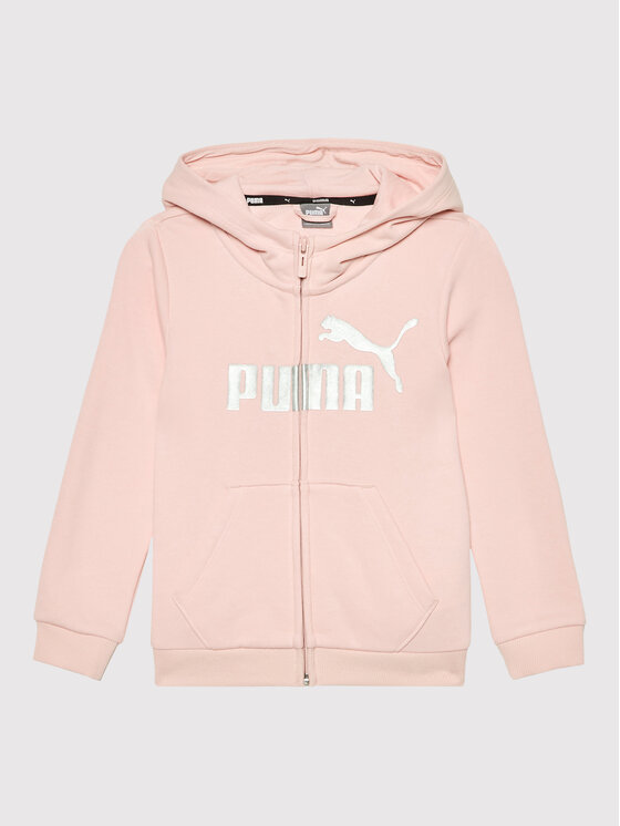 Puma Puma Bluza Essentials+ Logo 846959 Różowy Regular Fit