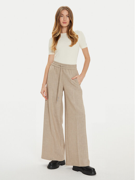 Tommy Hilfiger Tommy Hilfiger Tričko WW0WW43918 Béžová Slim Fit