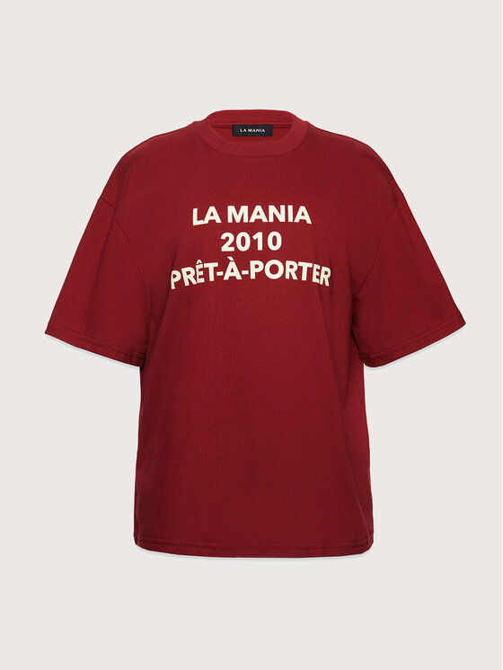La Mania La Mania Tričko PRET A PORTER Bordová Classic Fit