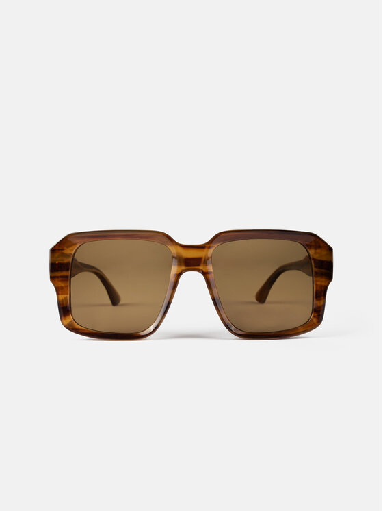 Okulary przeciwsłoneczne L37, Brązowe, SUNGLASSES NO. 19573