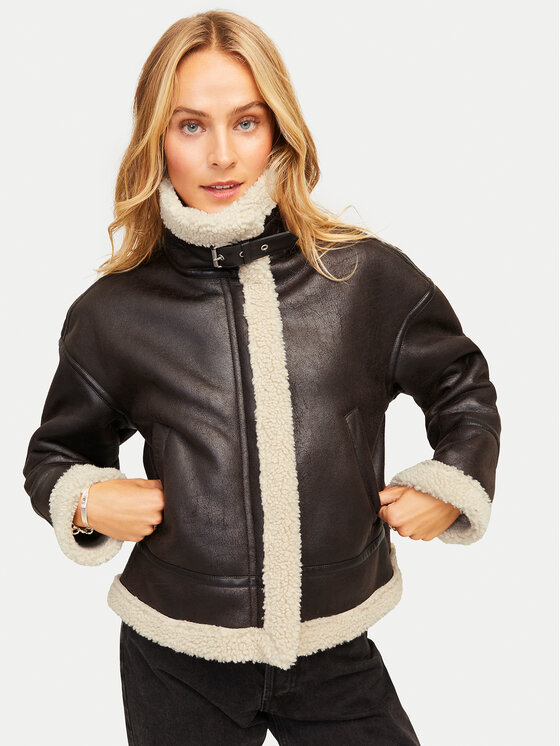 JJXX JJXX Jakna iz umetnega usnja Yolanda 12259326 Rjava Regular Fit
