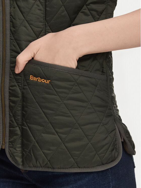 Barbour Barbour Športová vesta Fleece Betty LLI0003OL71 Tmavo zelená Regular Fit