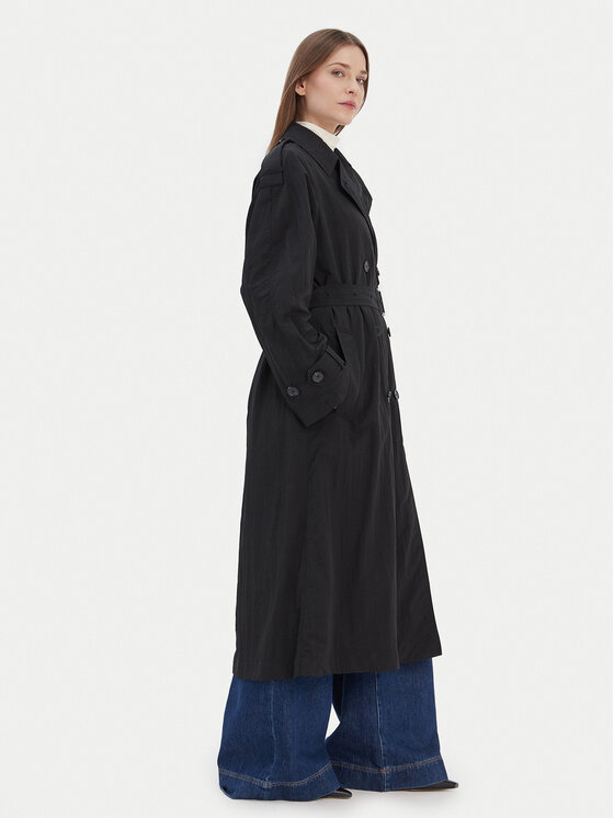 Tommy Hilfiger Tommy Hilfiger Trench WW0WW45632 Crna Oversize
