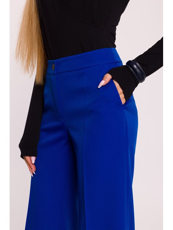 Made of Emotion Made of Emotion Spodnie materiałowe M875 Niebieski Wide Leg