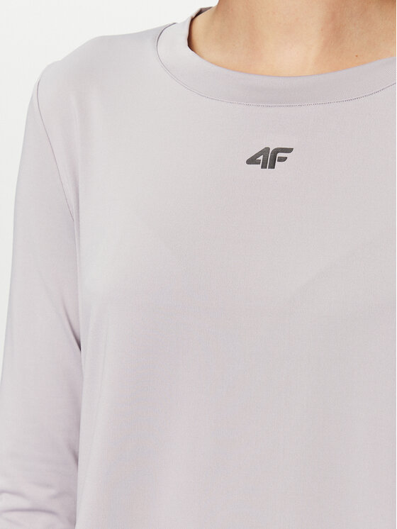 4F 4F Koszulka techniczna 4FWAW23TFLOF187 Szary Regular Fit