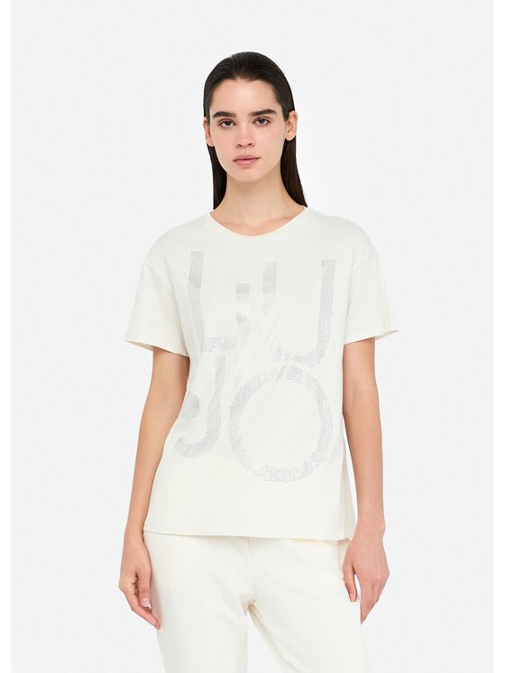Liu Jo Liu Jo T-shirt TF5184JS923M9811 Bianco Regular Fit