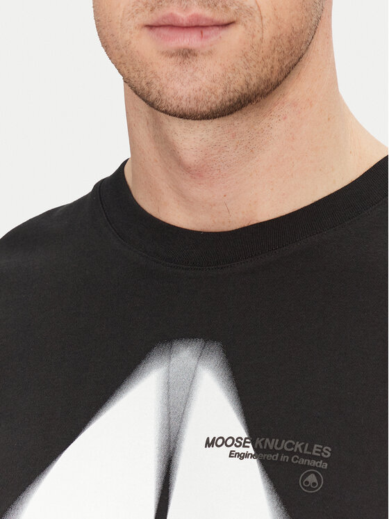 Moose Knuckles Moose Knuckles T-Shirt Maurice M15MT776 Czarny Standard Fit