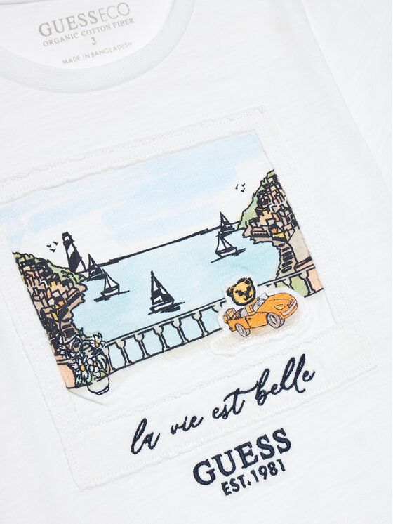 Guess Guess T-krekls N4GI16 K6XN4 Balts Regular Fit