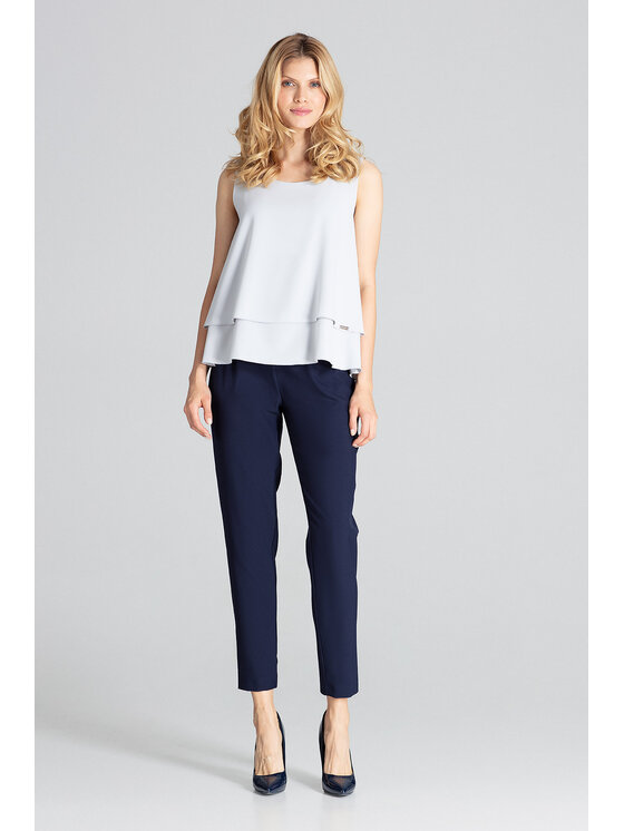 FIGL FIGL Blúzka M679 Sivá Regular Fit