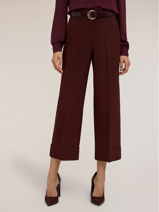 Motivi Motivi Spodnie materiałowe P044Q004242N022 Brązowy Regular Fit