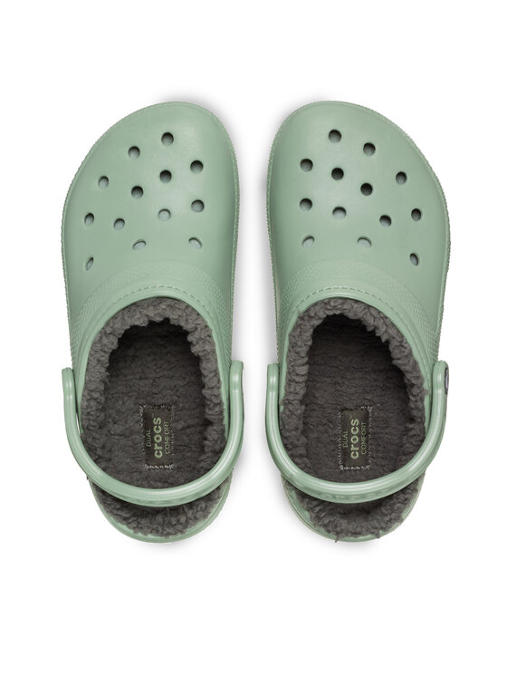Crocs Crocs Šlepetės Classic Lined Clog 203591 Žalia