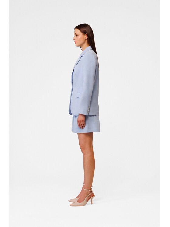 LE POSSÉ LE POSSÉ Pantaloncini di tessuto SGZWS Azzurro chiaro Regular Fit