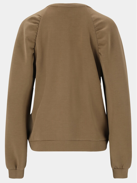Athlecia Athlecia Μπλούζα Jillnana W Balloon Sleeve Sweat EA223322 Καφέ Regular Fit