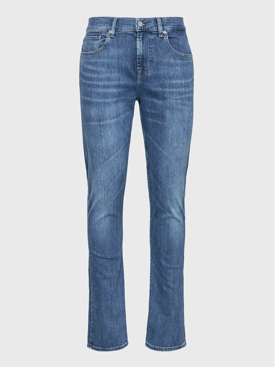 7 For All Mankind Džínsy Slimmy Tapered JSMXC120TO Modrá Slim Tapered Fit