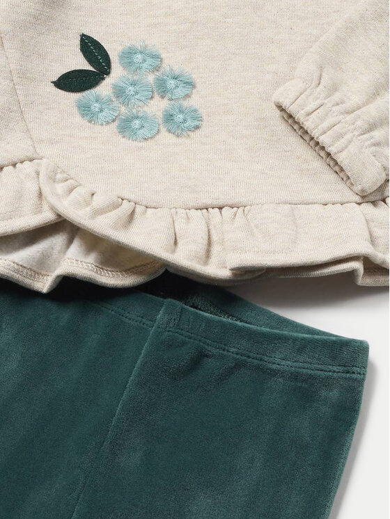 Mayoral Mayoral Set bluză și leggings 2706 Verde Regular Fit