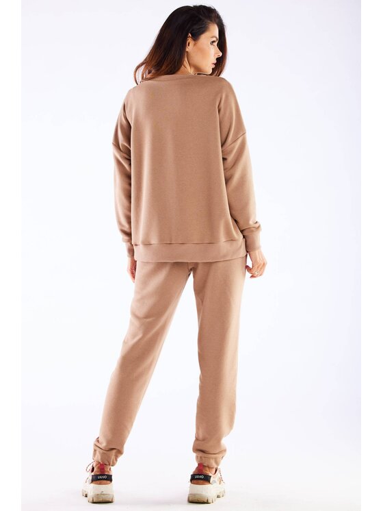 Infinite You Infinite You Mikina M276 Béžová Basic Fit