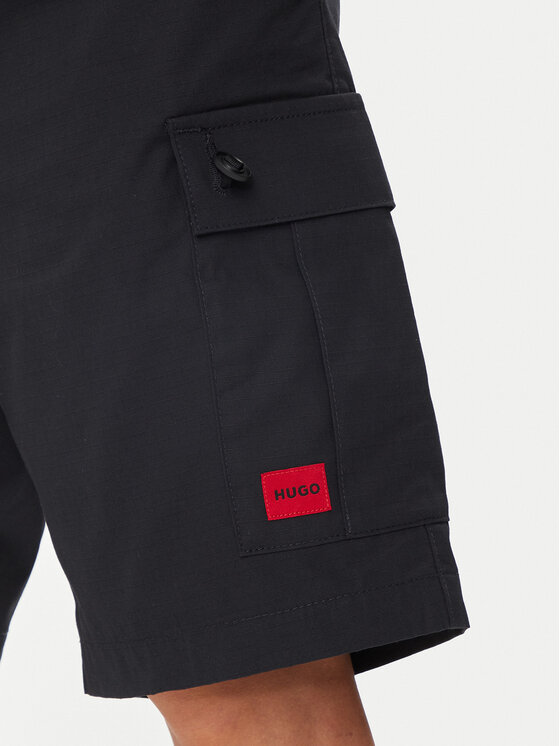 HUGO Hugo Pantalon scurți din material Garlio242 50510594 Negru Regular Fit