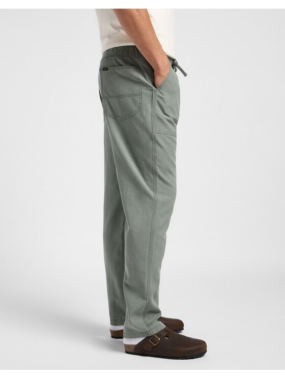 Lee Lee Jeansy UTILITY DRAWSTRING PANT Zielony Loose Fit