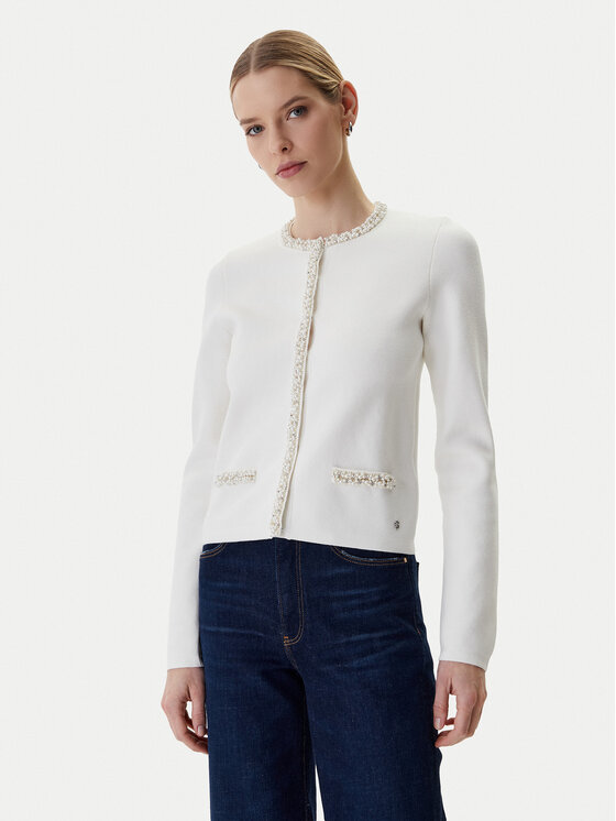 Guess Guess Kardigāns W6RR42 Z4422 Écru Regular Fit