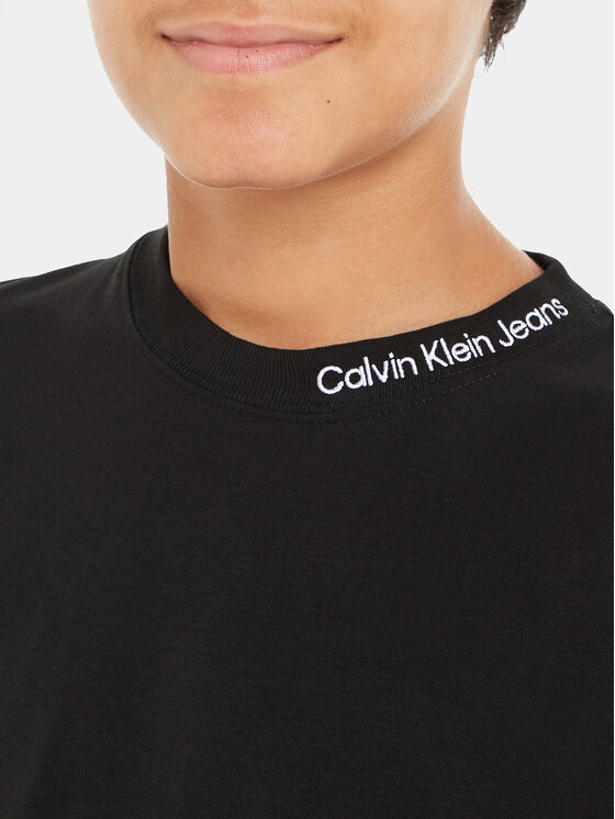 Calvin Klein Jeans Calvin Klein Jeans Marškinėliai Intrasia IB0IB02032 Juoda Relaxed Fit