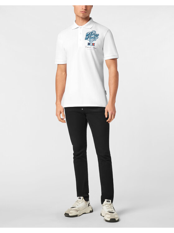 PHILIPP PLEIN PHILIPP PLEIN Polokošeľa 24915 Biela Slim Fit