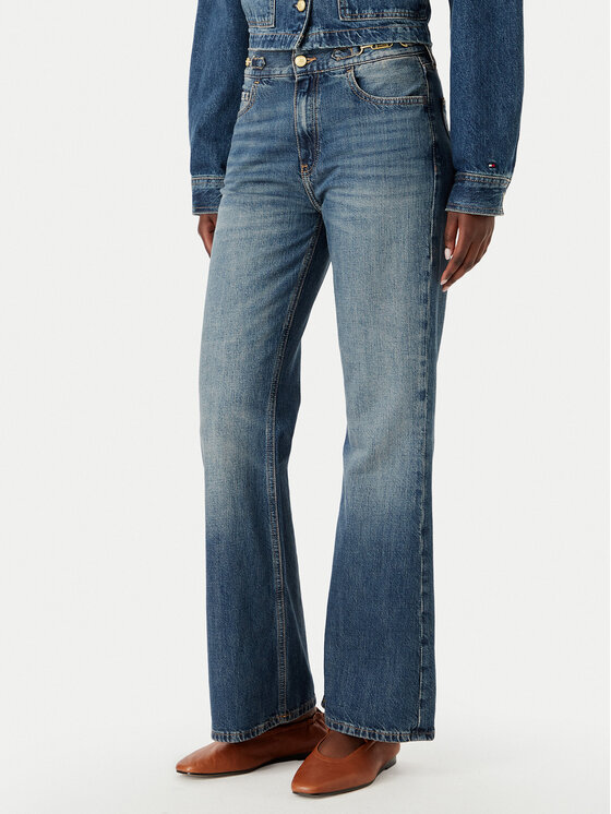 Tommy Hilfiger Blugi WW0WW49963 Albastru Flared Fit