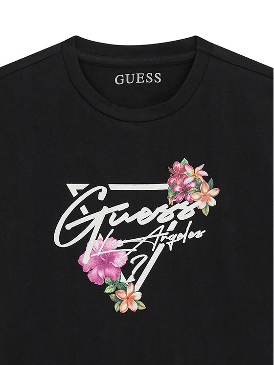 Guess Guess T-shirt J6GI15 K6YW4 Crna Relaxed Fit