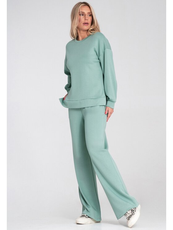 FIGL FIGL Bluza M1203 Zielony Regular Fit