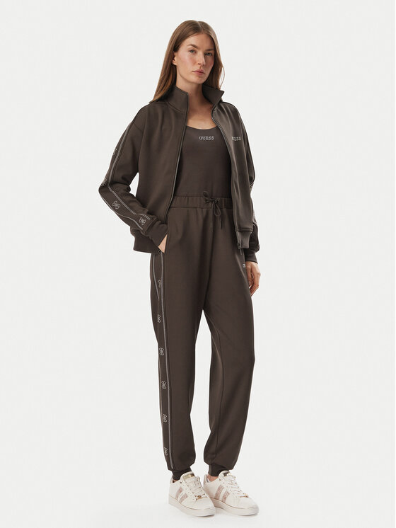 Guess Guess Spodnie dresowe V5BB23 KCX22 Brązowy Regular Fit