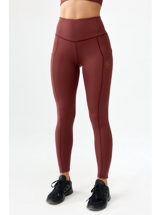 ROUGH RADICAL ROUGH RADICAL Legginsy HAMPTONS LONG Bordowy Slim Fit