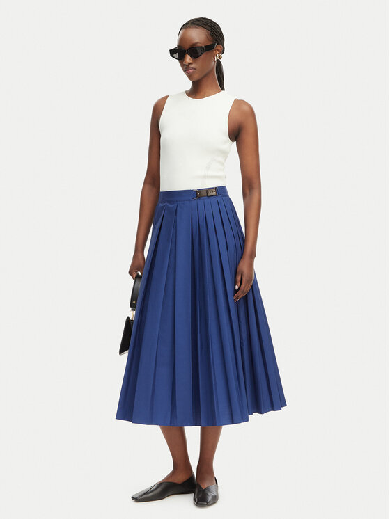 MAX&Co. MAX&Co. Faltenrock Gonna 2616101054200 Blau Regular Fit