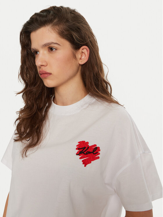 KARL LAGERFELD KARL LAGERFELD Marškinėliai A1W17074 Balta Regular Fit
