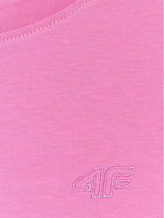 4F 4F T-Shirt BASIC+ Różowy Regular Fit