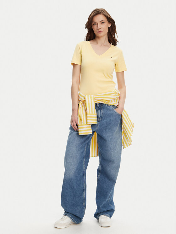 Tommy Hilfiger Tommy Hilfiger T-shirt New Cody WW0WW40584 Giallo Slim Fit
